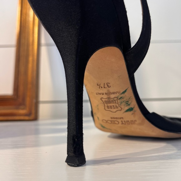 Jimmy Choo Black & Good Sling Back Heels size 37.5 - Picture 6 of 12